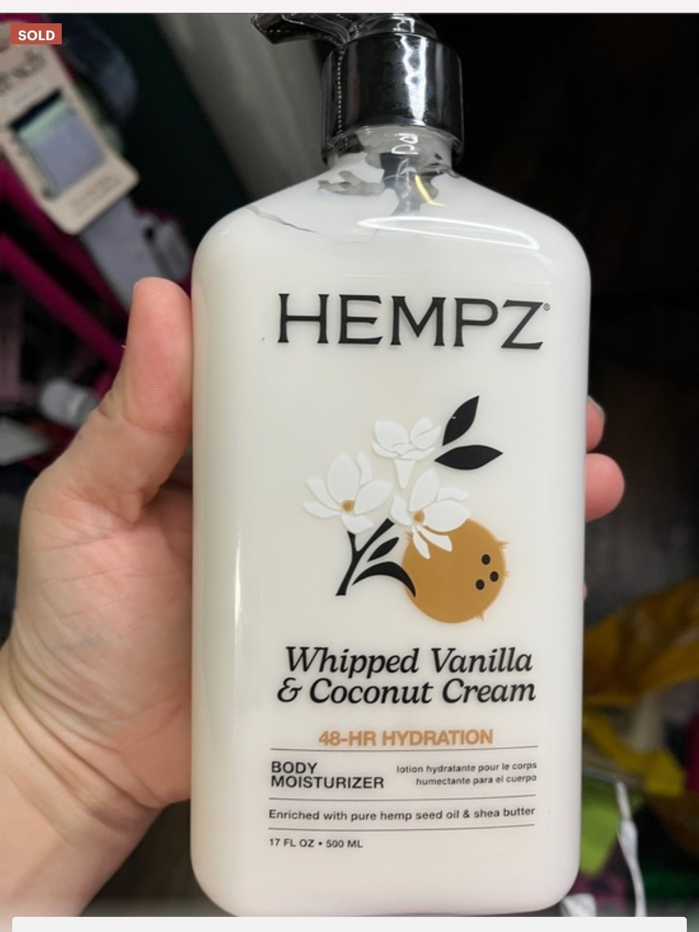 Whipped Vanilla & Coconut Cream Lotion - White with Gold Accent